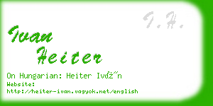 ivan heiter business card